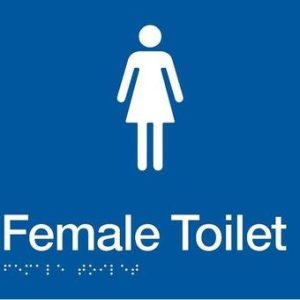 Female Toilet RH Braille Sign