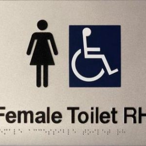 Female Toilet RH Braille Sign