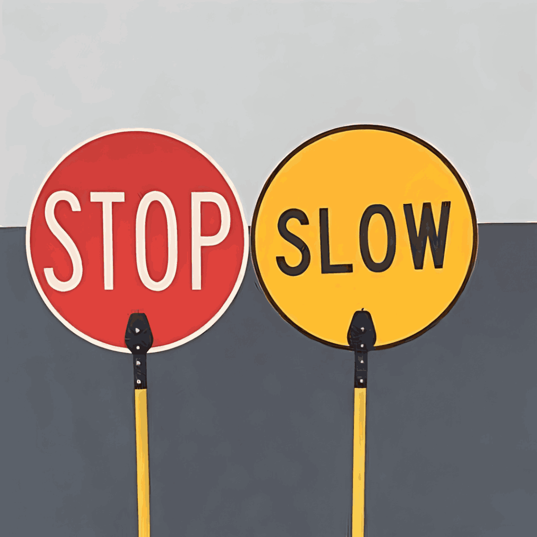 high visibility stop slow bats