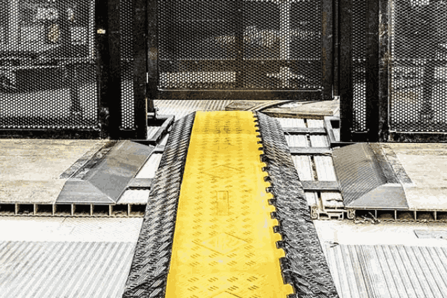 Cable Cover Protectors along the roads in action