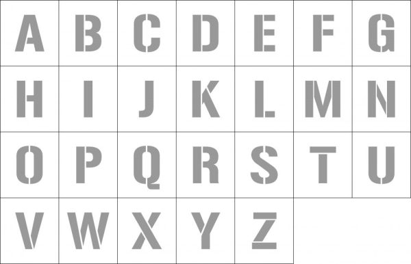 Stencil - Alphabet A-Z