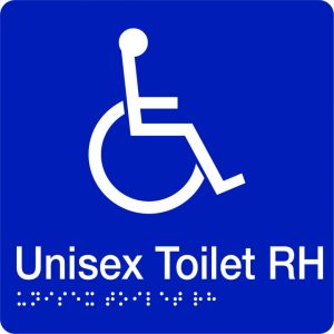 Braille – Accessible Toilet (Right Hand)