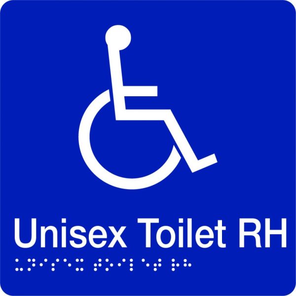 Braille – Accessible Toilet (Right Hand)