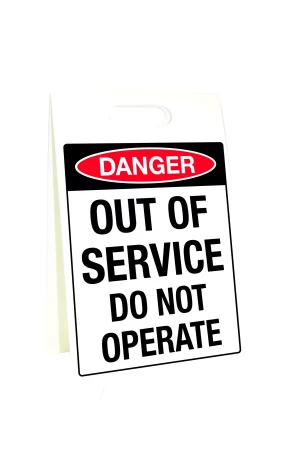 Corflute A-Frame Danger Out of Service Do Not Operate