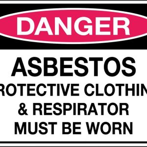 Danger Asbestos Protective Clothing & Respirator Must be Worn Sign