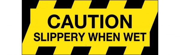 Floor Graphics – Caution Slippery When Wet
