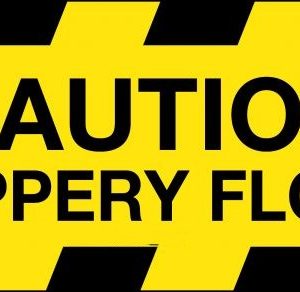 Floor Graphics – Caution Slippery Floor