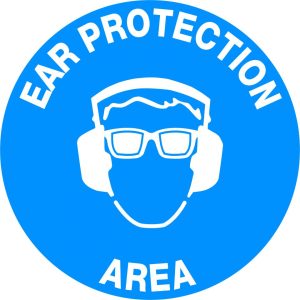 Floor Graphics – Ear Protection Area
