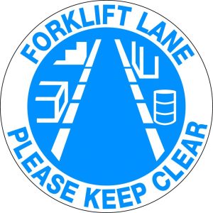 Floor Graphics – Forklift Lane Please Keep Clear