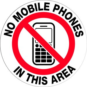 Floor Graphics – No Mobile Phones in This Area