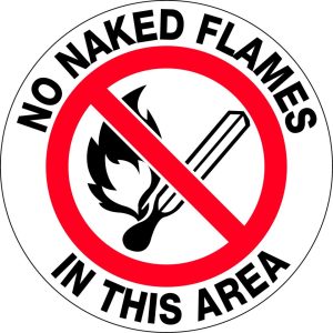 Floor Graphics – No Naked Flames in This Area