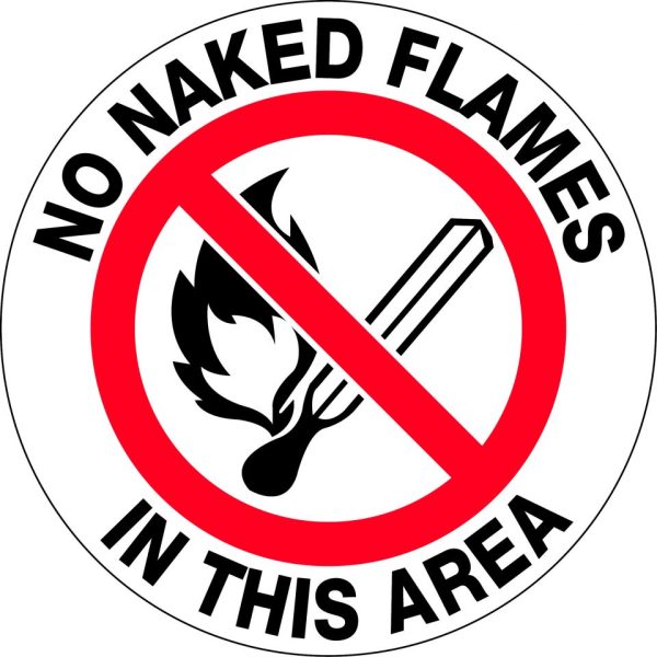 Floor Graphics – No Naked Flames in This Area