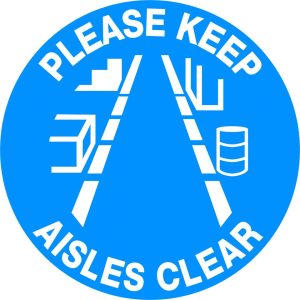 Floor Graphics – Please Keep Aisles Clear