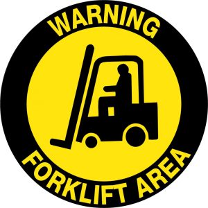 Floor Graphics – Warning Forklift Area