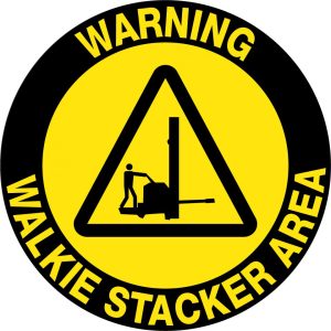 Floor Graphics – Warning Walkie Stacker Area