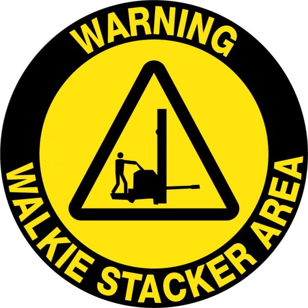 Floor Graphics – Warning Walkie Stacker Area