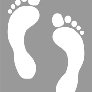 Stencil- Foot Prints