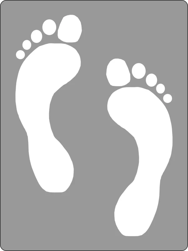 Stencil- Foot Prints