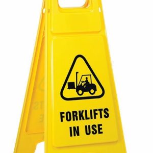 Forklifts in Use – Plastic A-Frame