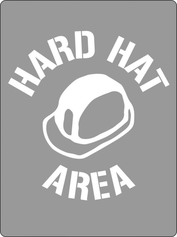 Stencil - Hard Hat Area