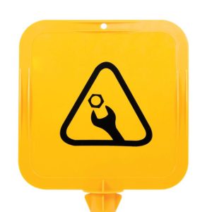 Lock-in Sign Frame Work in Progress Pictogram