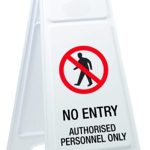 No Entry Authorised Personnel Only – Plastic A-Frame
