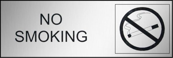 No Smoking (With Picto) Engraved Traffolite