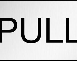 Pull (Horizontal) Engraved Traffolite