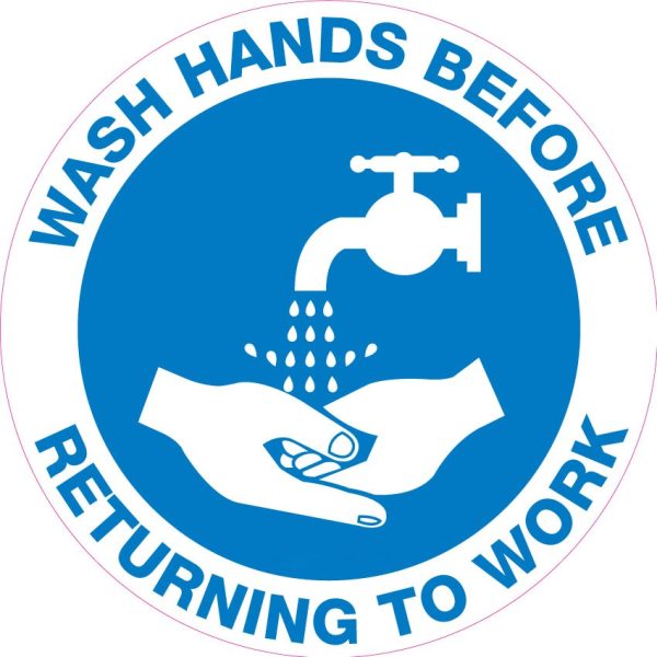 Wash Hands Before Returning to Work Covid-19