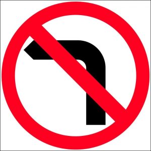 No Left Turn Picto