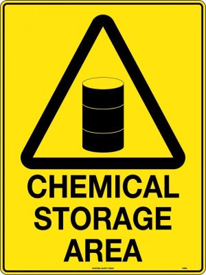 Caution Chemical Storage Area