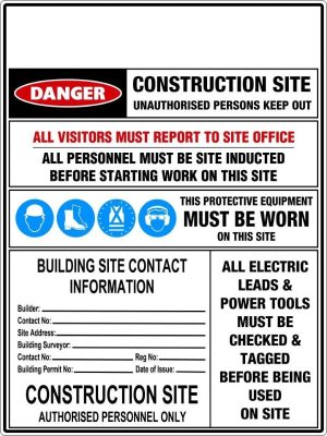 Construction Site Safety Requirements [With Building Site Contact Information] (Customer Logo:____)