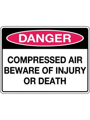 Danger Compressed Air Beware of Injury or Death