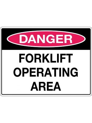 Danger Forklift Operating Area