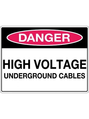 Danger High Voltage Underground Cables