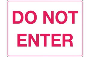 Do Not Enter
