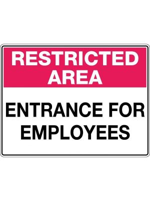 Restricted Area Entrance For Employees