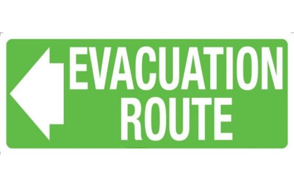 Evacuation Route (with left arrow)