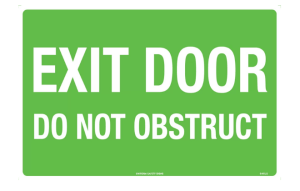Exit Door Do Not Obstruct