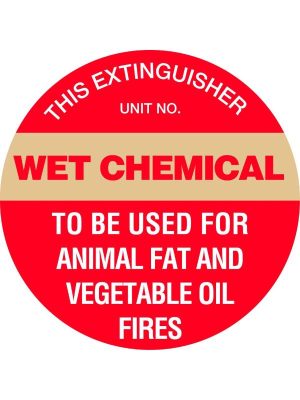 Fire Extinguisher Marker – Wet Chemical (Gold)
