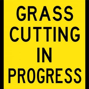 Grass Cutting In Progress