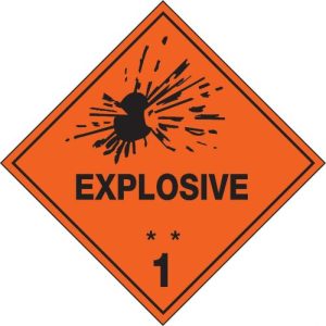 Hazchem Labels â€“ Explosive 1