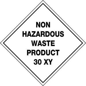 Hazchem Labels â€“ Non Hazardous Waste Product 30 XY