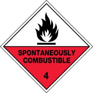 Hazchem Labels â€“ Spontaneously Combustible 4