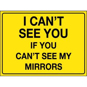 If You Can’t See my Mirrors, I Can’t See You