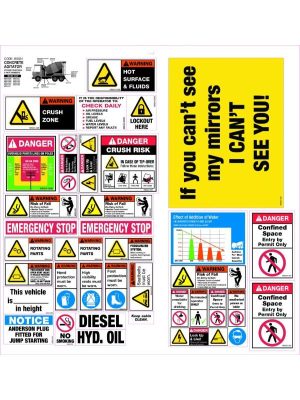 Machinery Sticker Sets â€“ Concrete Agitator (32 decals per sheet)
