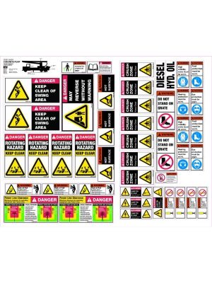 Machinery Sticker Sets â€“ Concrete Pump (28 decals per sheet)