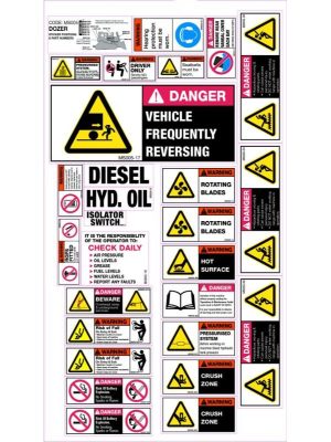 Machinery Sticker Sets â€“ Dozer (25 decals per sheet)