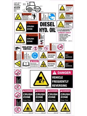 Machinery Sticker Sets â€“ Roller (27 decals per sheet)