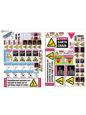 Machinery Sticker Sets â€“ Rough Terrain Crane (50 decals per sheet)